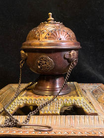 Tibetan Hanging Censer - Antique Copper