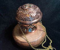 Tibetan Copper Hanging Thurible/Censer - with Pentagram