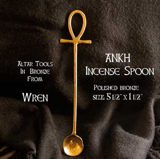 Bronze Ankh Incense Spoon